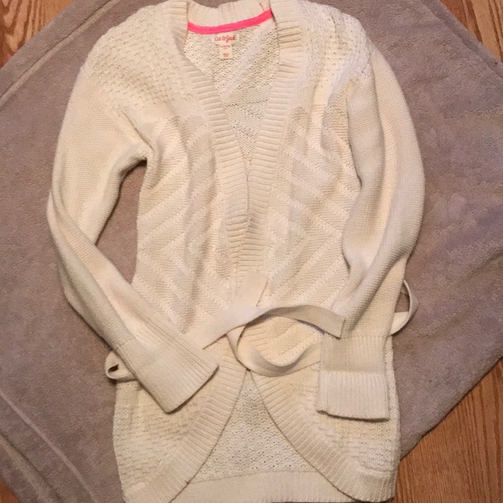 Girls open front sweater